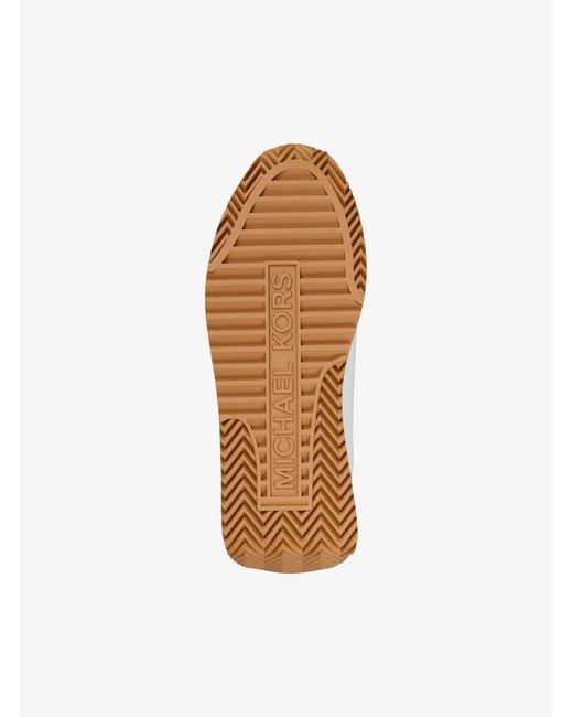 Michael Kors White Mk Rhodes Mixed-Media Trainer for men