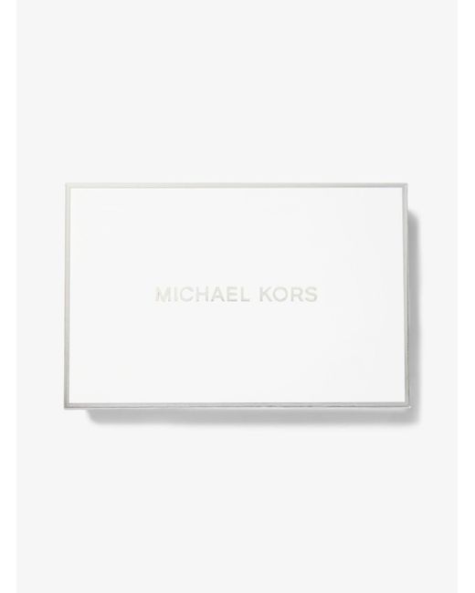 Michael Kors Natural Smartphone-Brieftasche Adele Aus Leder In Metallic-Optik