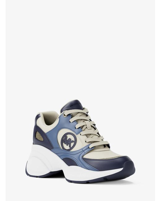 MICHAEL Michael Kors White Zuma Leather Trainer