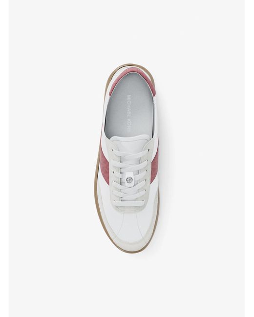 MICHAEL Michael Kors White Mk Kaycee Signature Logo Stripe Trainers
