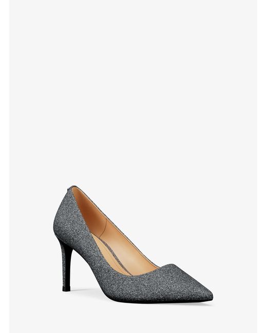 MICHAEL Michael Kors Blue Mk Alina Glitter Embellished Leather Pump