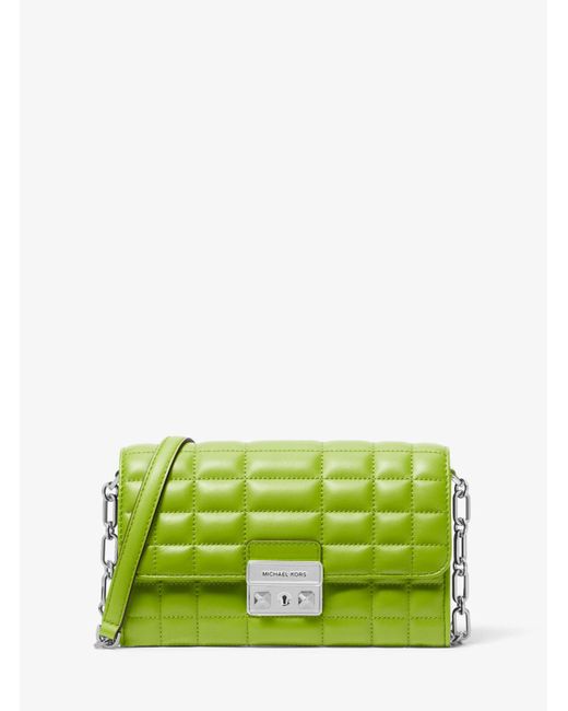 Grand sac à bandoulière Tribeca convertible en cuir Michael Kors en coloris Green