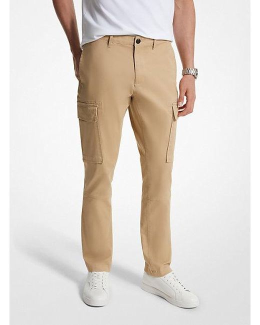 Michael Kors Natural Stretch Organic Cotton Cargo Pants for men