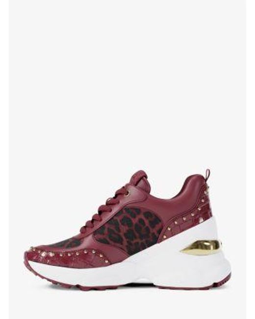 Michael Kors Purple Katrina Mixed-Media Trainer