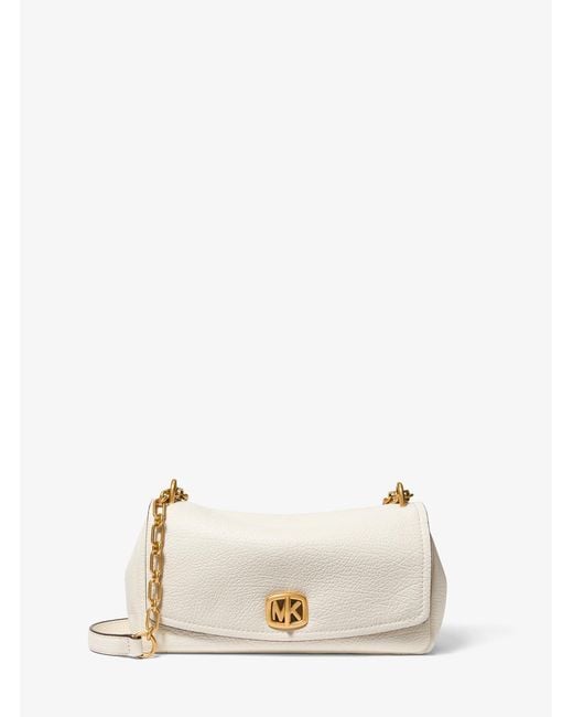 MICHAEL Michael Kors Natural Mk Bryant Small Textured Leather Convertible Shoulder Bag