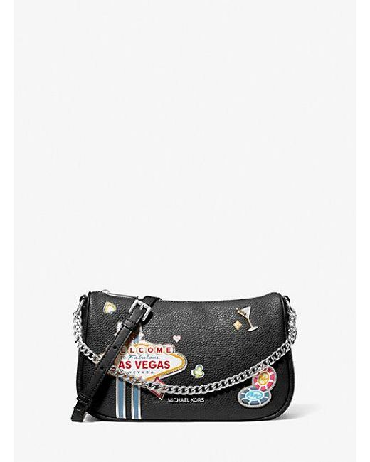 Michael Kors Gray Carmela Medium Embellished Convertible Crossbody Bag