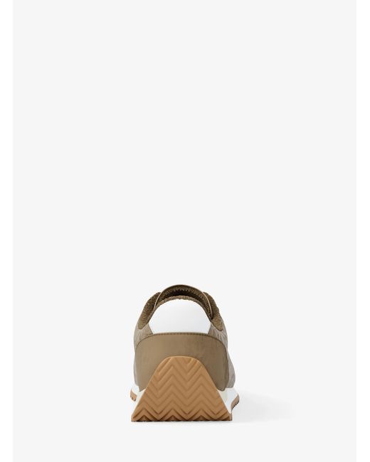 MICHAEL Michael Kors Natural Mk Rhodes Quilted Logo Leather Trainer