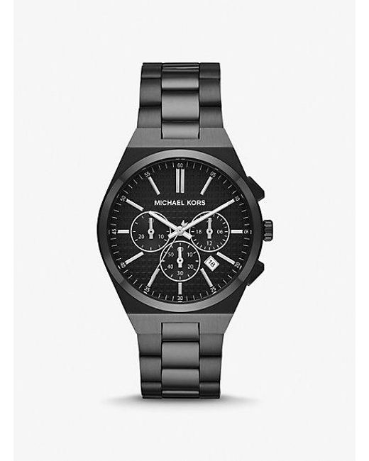 Michael Kors Black Mk9146 - Lennox Chronograph Watch for men