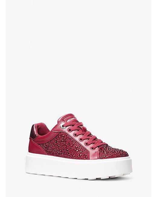 Michael Kors Pink Romey Embellished Platform Sneaker