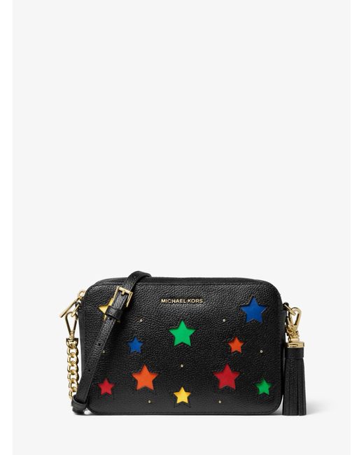 MICHAEL Michael Kors Ginny Medium Starcutout Pebbled Leather Crossbody
