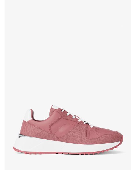 MICHAEL Michael Kors Pink Mk Jaime Mixed-Media Trainer