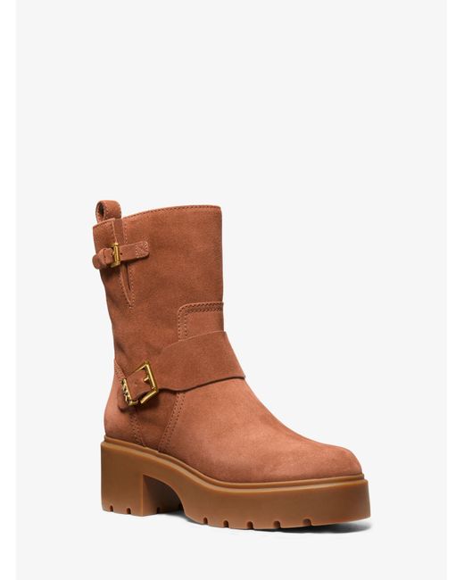 Michael Kors Brown Perry Suede Boot