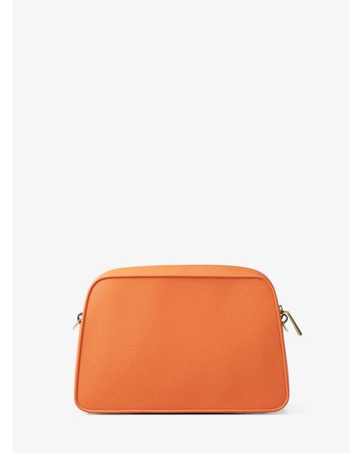 Michael Kors Orange Jet Set Small Leather Camera Crossbody Bag