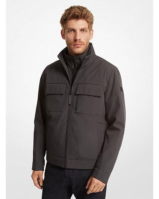 Michael Kors Gray Belgravia Woven Zip-up Jacket for men