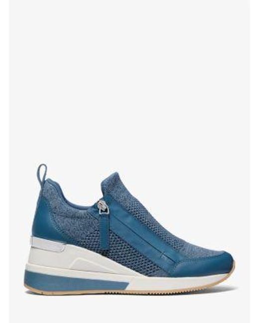 MICHAEL Michael Kors Blue Willis Wedge Trainer
