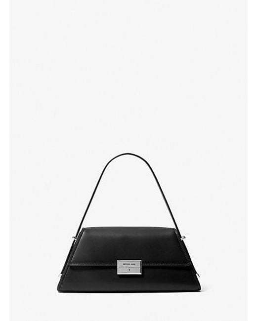 Michael Kors Black Mk Ludlow Medium Leather Shoulder Bag