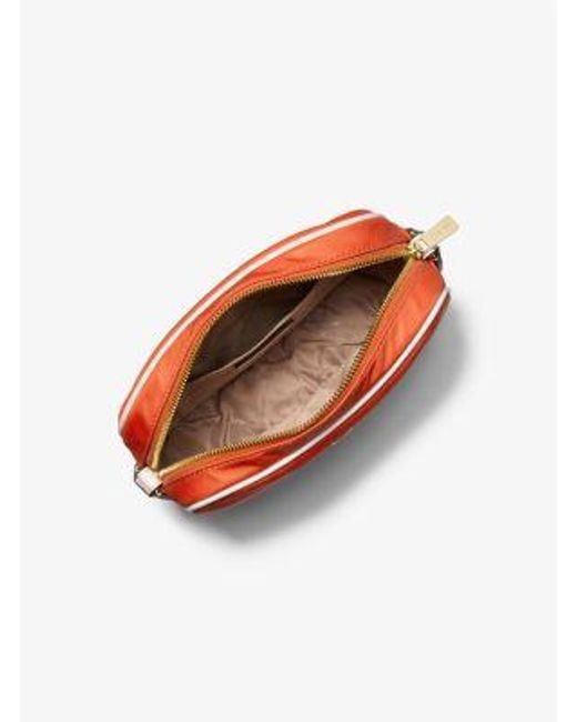 Michael Kors Orange Jet Set Medium Nylon Camera Crossbody Bag