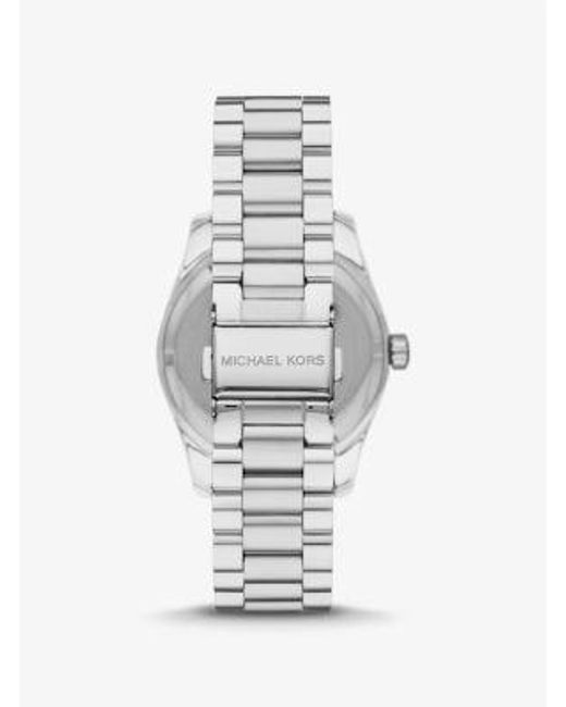 Michael Kors White Mk Lexington Pavé-Tone Watch And Bracelet Set