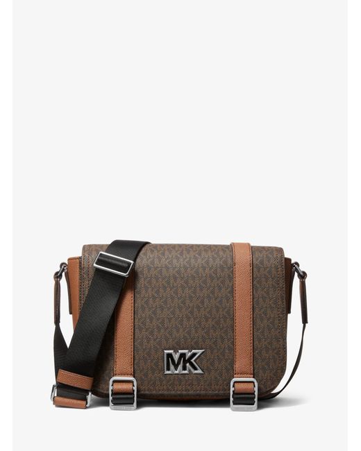Michael Kors Canvas Cooper Medium Logo Messenger Bag in Brown for Men