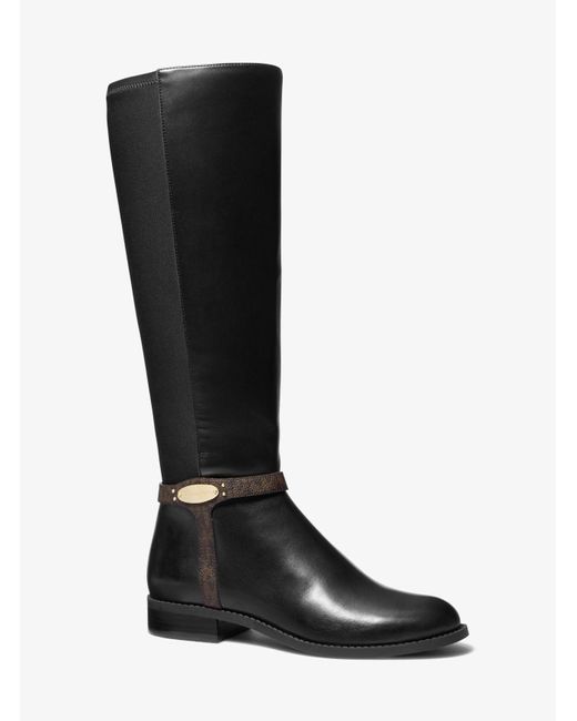 MICHAEL Michael Kors Black Finley Leather Boot