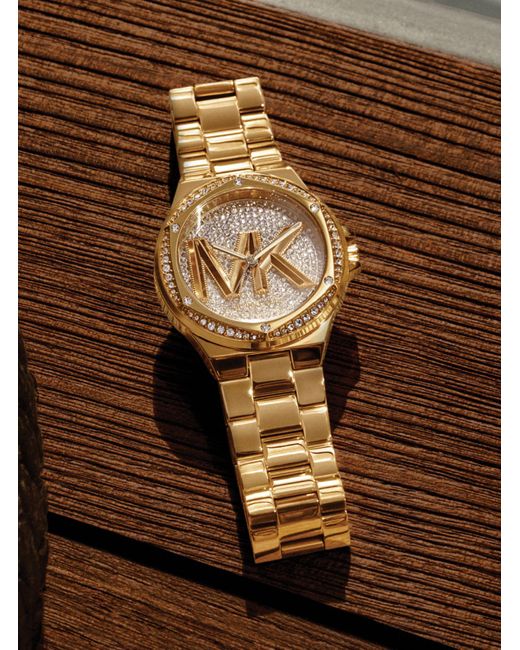 Reloj Lennox en tono plateado con incrustaciones Michael Kors de color Metallic