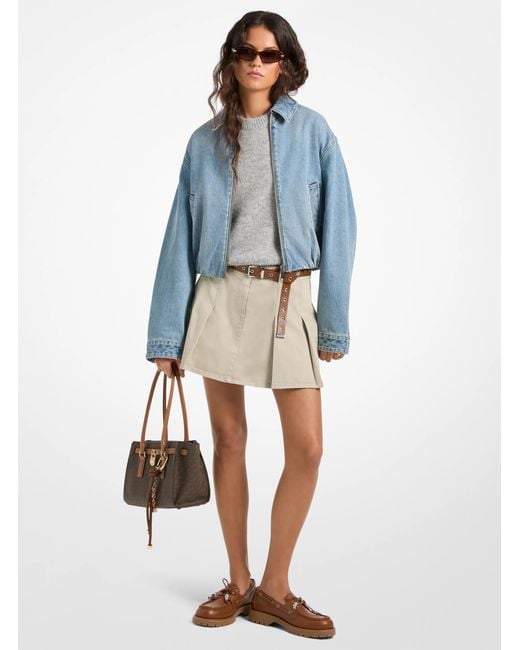 MICHAEL Michael Kors Blue Denim Bomber Jacket for men