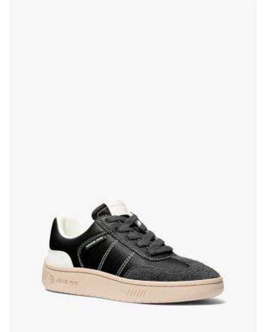 Michael Kors White Kai Mixed-Media Sneaker