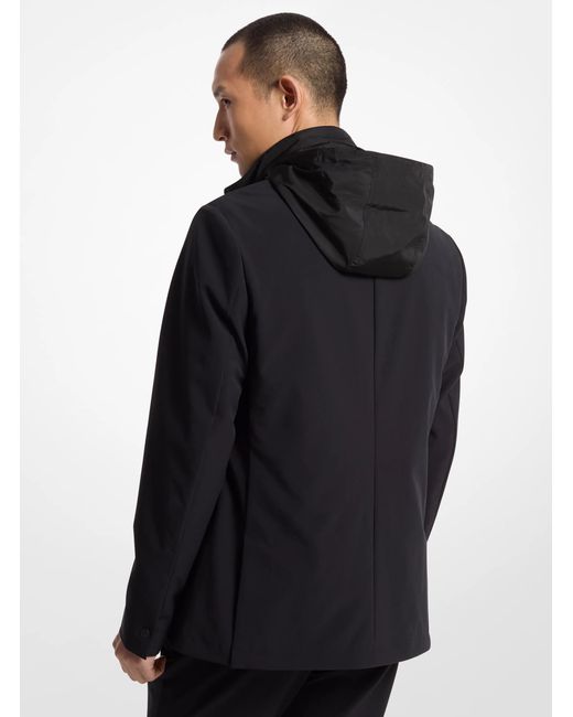 Michael Kors Black 2-In-1 Mixed-Media Blazer for men