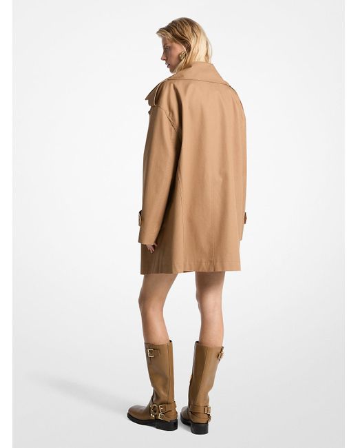 MICHAEL Michael Kors Natural Oversized Cotton Twill Trench Coat