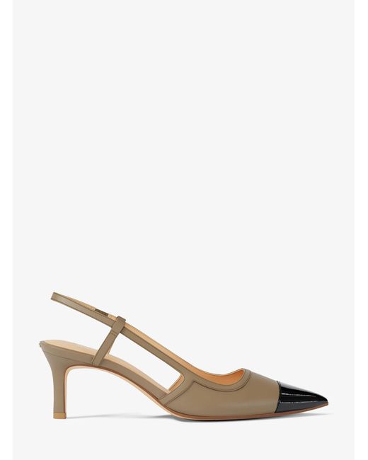MICHAEL Michael Kors Natural Mk Alora Leather Slingback Pump