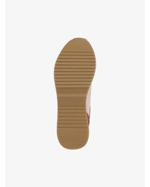 Michael Kors White Hattie Mixed-Media Trainer
