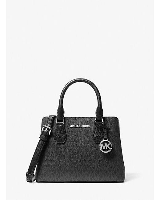 MICHAEL Michael Kors Mk Camille Small Logo Satchel in Black Lyst UK