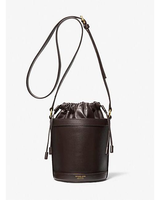 Michael Kors Black Audrey Medium Leather Bucket Bag