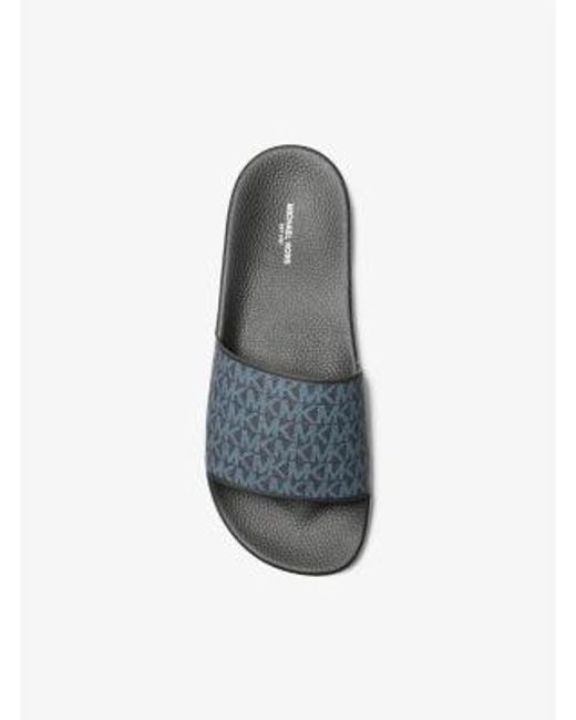 Michael Kors Black Dawson Signature Logo Slide Sandal for men