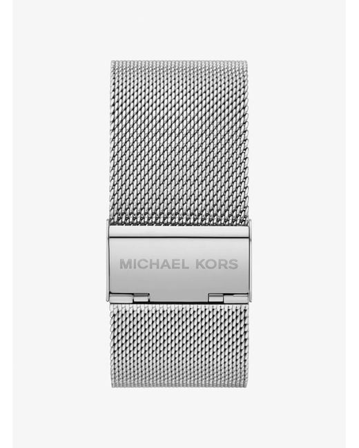 Michael Kors Gray Mk Georgie Petite-Tone Mesh Watch