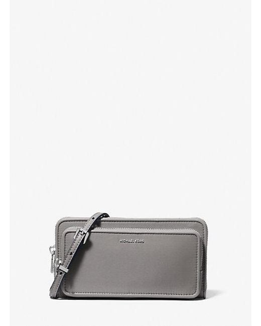 Michael Kors Gray Jet Set Large Nylon Crossbody Bag