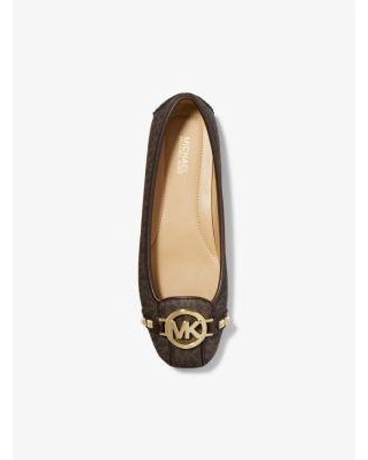 Michael Kors White Fulton Studded Logo Moccasin