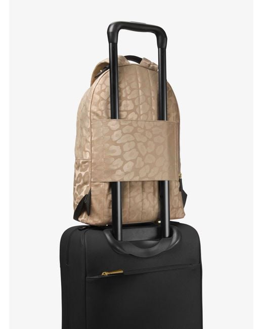 Michael Kors Kelsey Large Leopard Nylon Backpack Lyst
