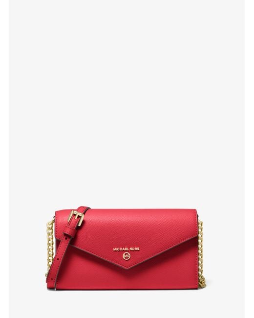 Michael kors crossgrain leather crossbody clutch deals