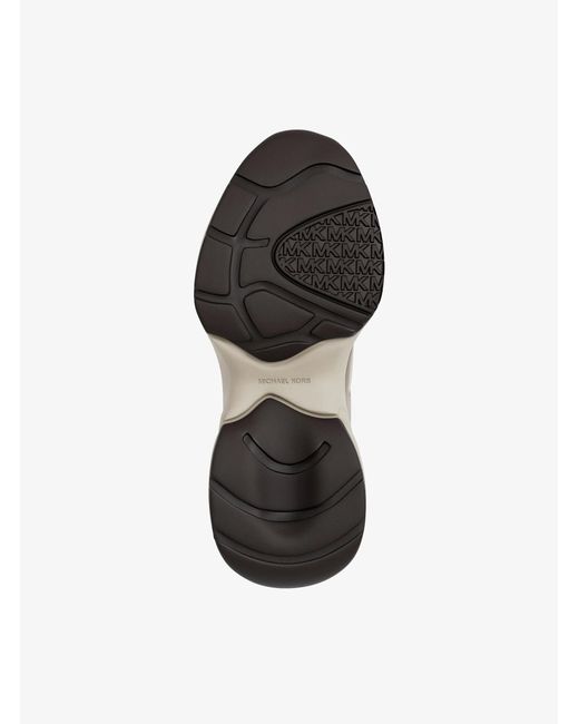 MICHAEL Michael Kors White Mk Zuma Leather And Mesh Trainer