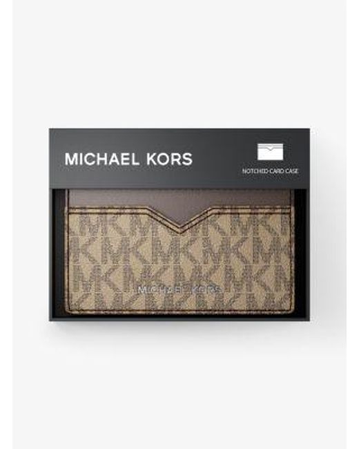 Mk Porta Carte Di Credito Hudson Con Logo di Michael Kors in Gray da Uomo