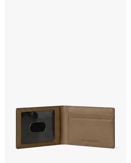 Michael Kors Natural Mk Harrison Logo Billfold Wallet With Passcase for men