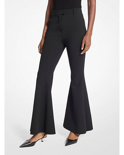 Michael Kors Black Stretch Crepe Flared Pant