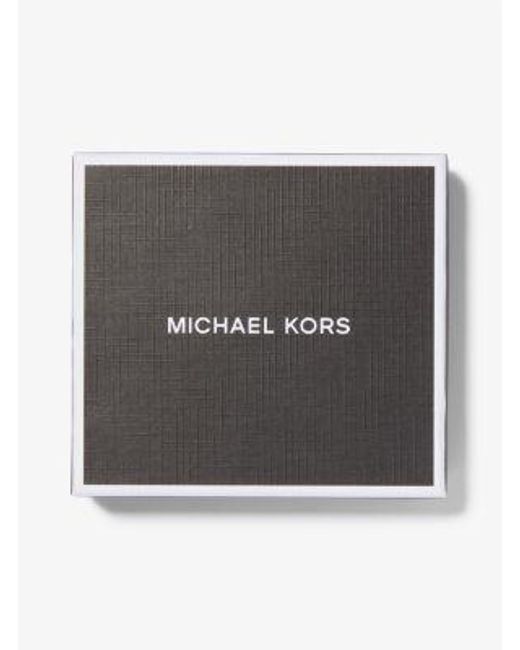 Michael Kors White Mk Signature Logo Card Case And Belt Gift Set for men