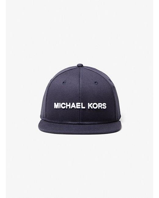 Michael Kors Blue Embroidered Baseball Hat for men