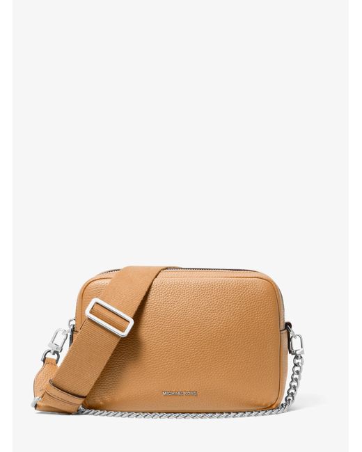 MICHAEL Michael Kors Natural Mk Bryant Medium Pebbled Leather Camera Crossbody Bag