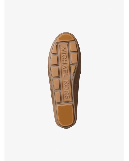 Michael Kors Outlet Natural Mk Zoe Suede Moccasin