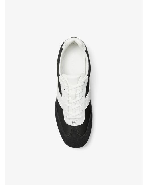MICHAEL Michael Kors White Mk Susie Mixed-Media Trainers