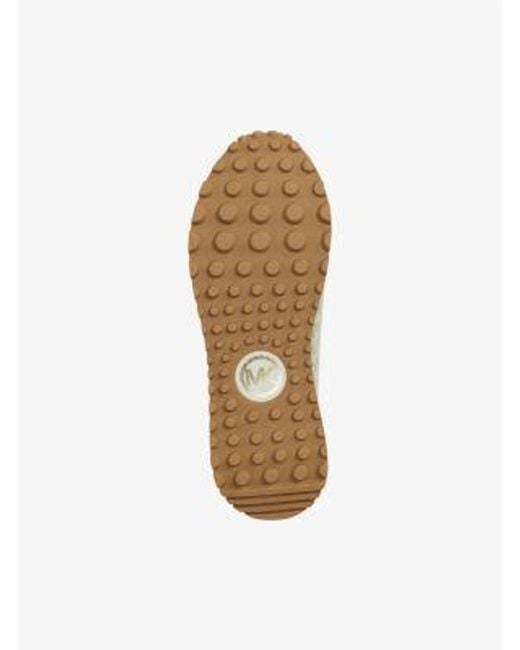 Michael Kors White Bodie Metallic Logo Knit Slip-On Sneaker