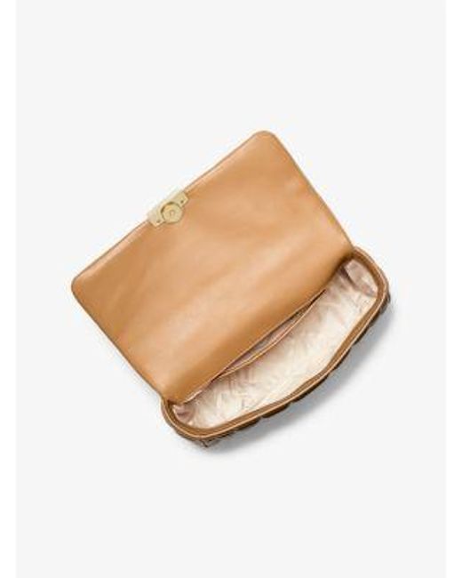 Michael Kors Natural Mk Tribeca Large Quilted Leather Shoulder Bag